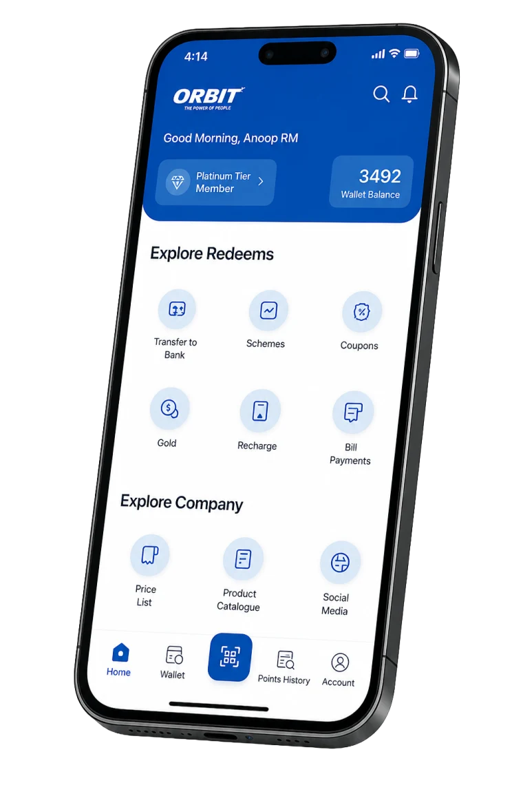 The Orbit Fortune rewards app open on a smartphone